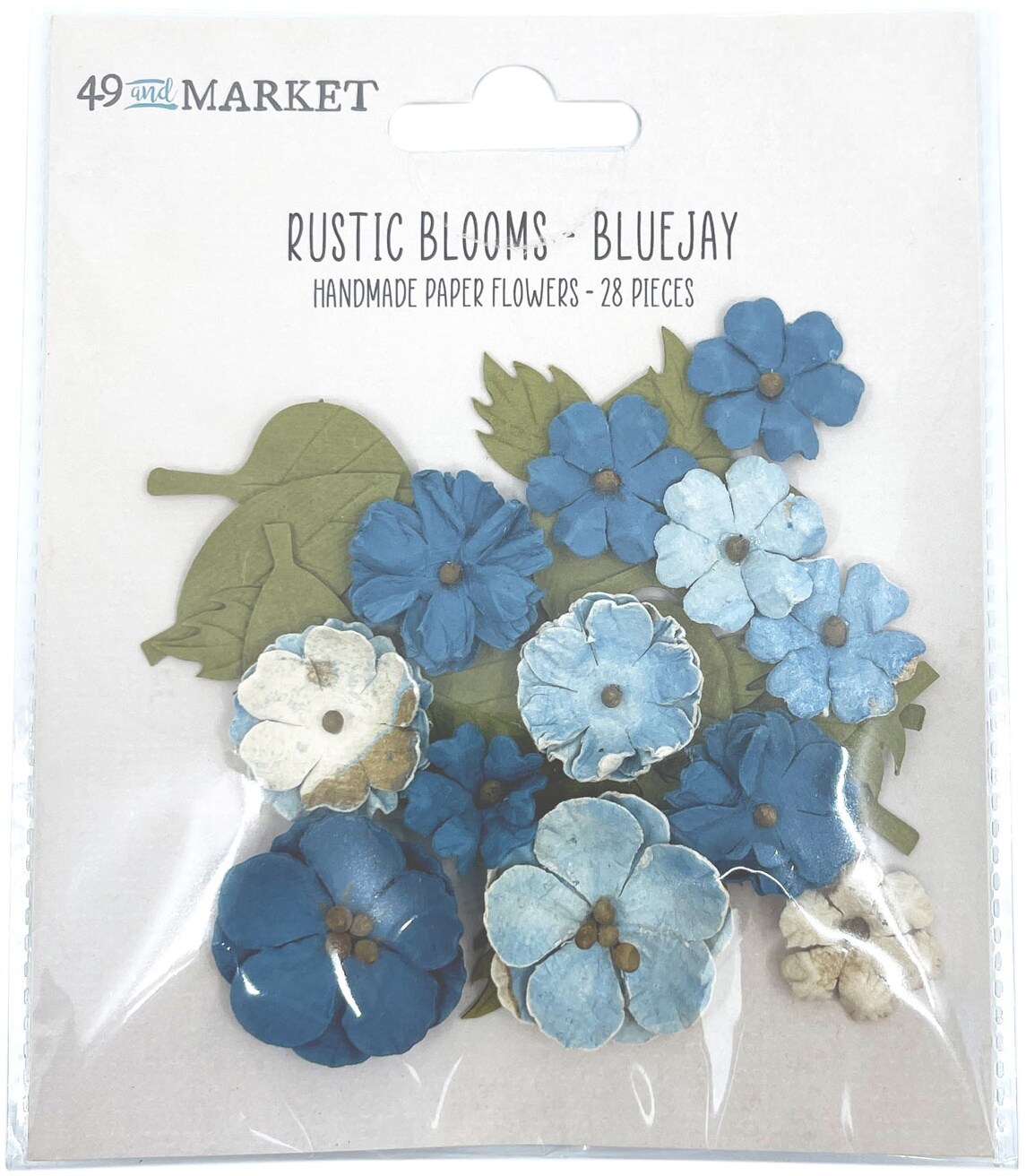 49 And Market Rustic Blooms Paper Flowers 28/Pkg