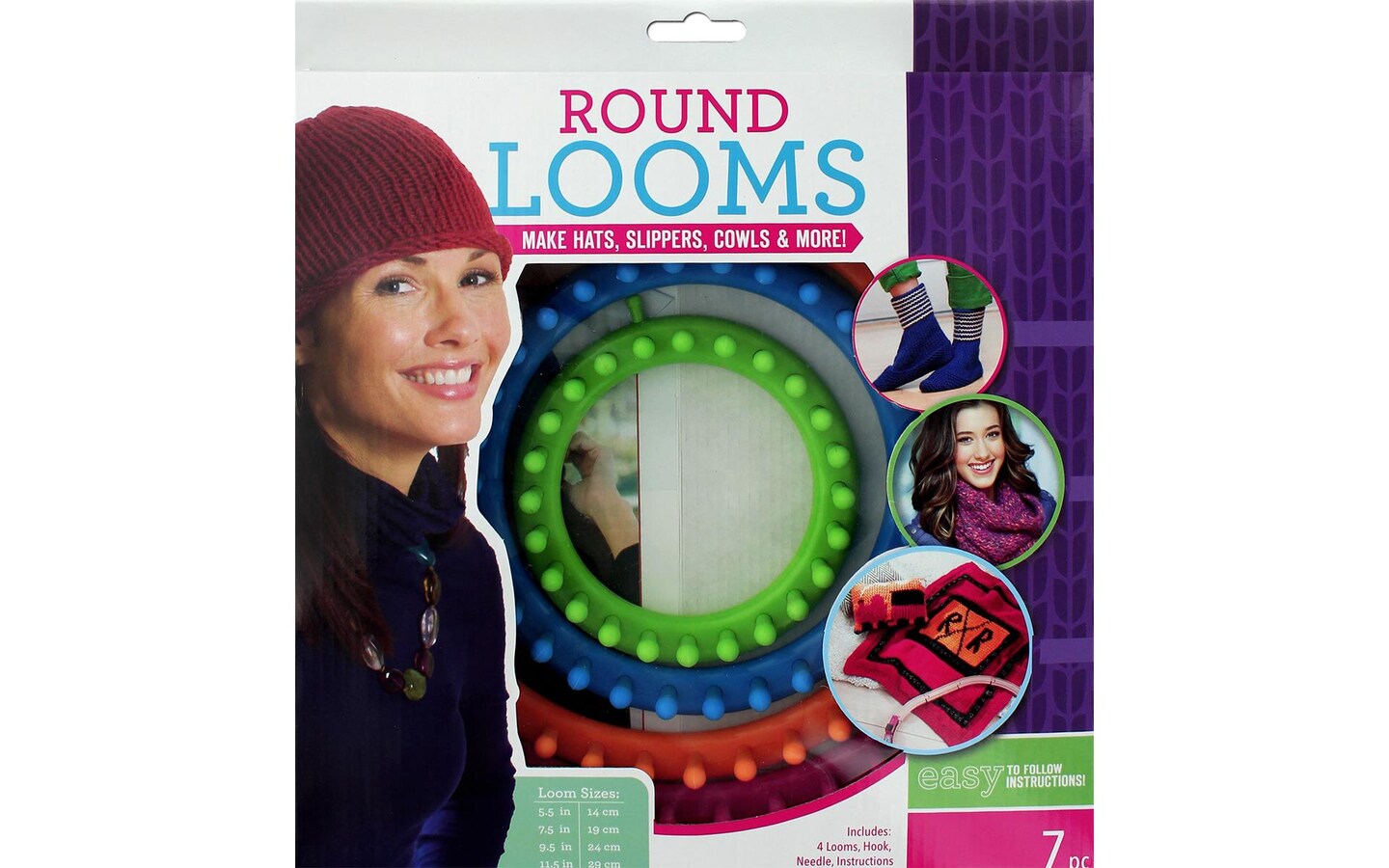 Leisure Arts Knitting Loom Circle Set With Hook