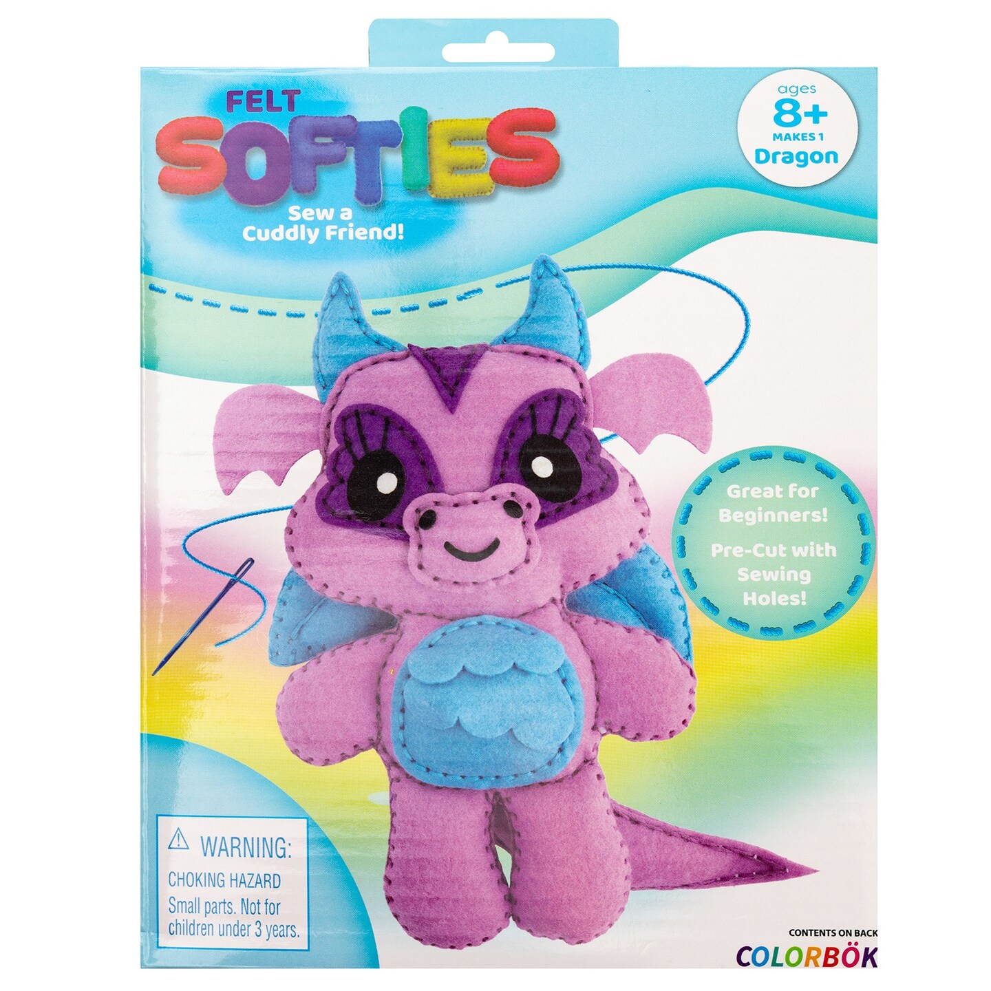 Amazon.com: Colorbok Felt Softie Kit-Dragon : Toys & Games