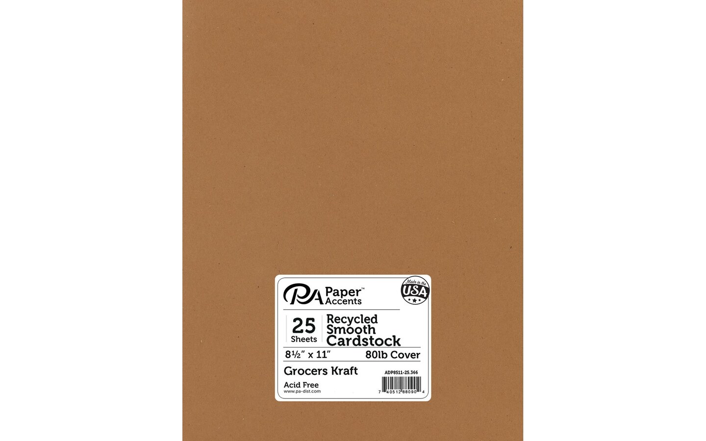 Kraft Cardstock - 8.5 X 11 - Pack of 25