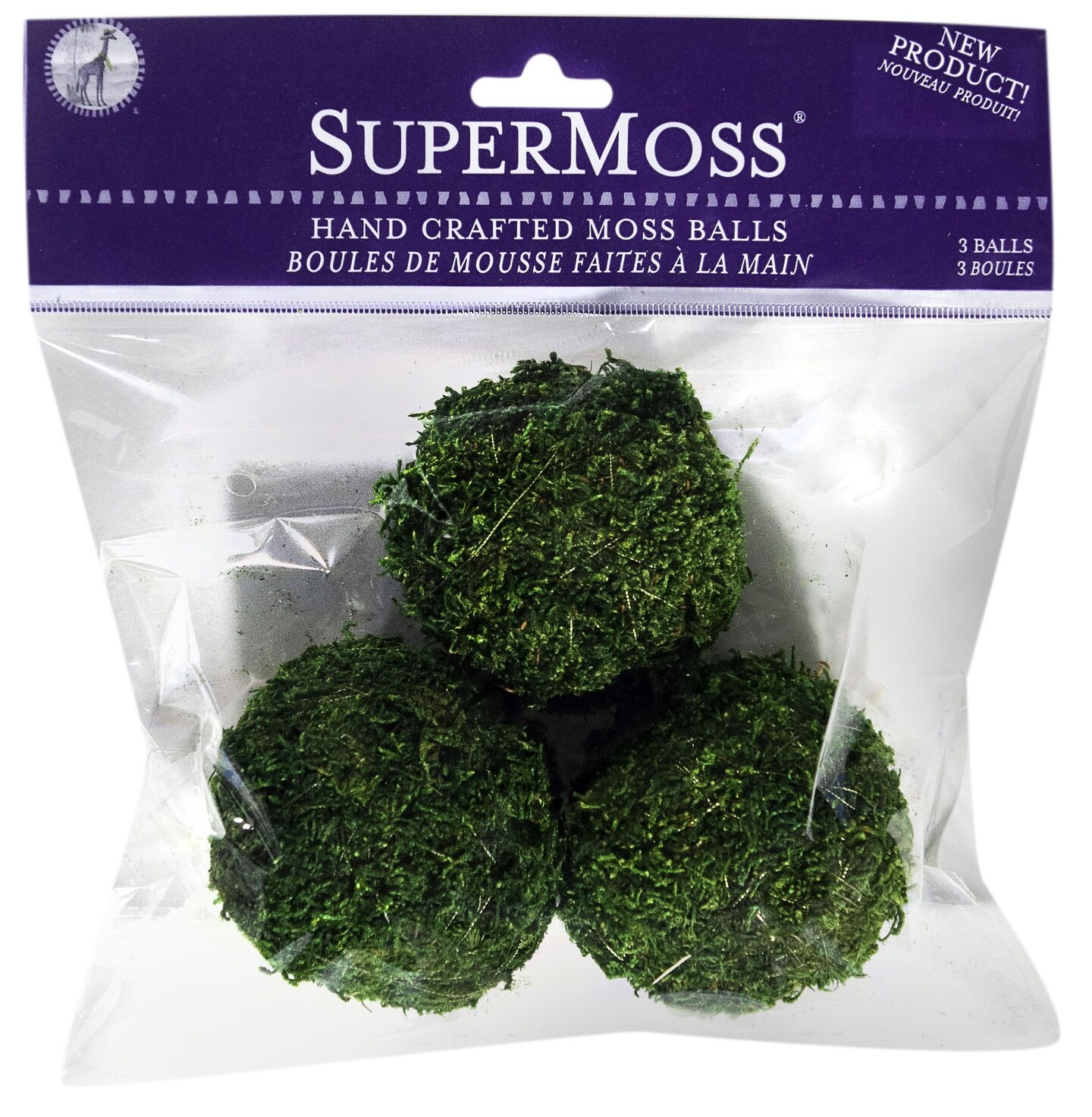 SuperMoss Moss Balls 2.5&#x22; 3/Pkg-Green