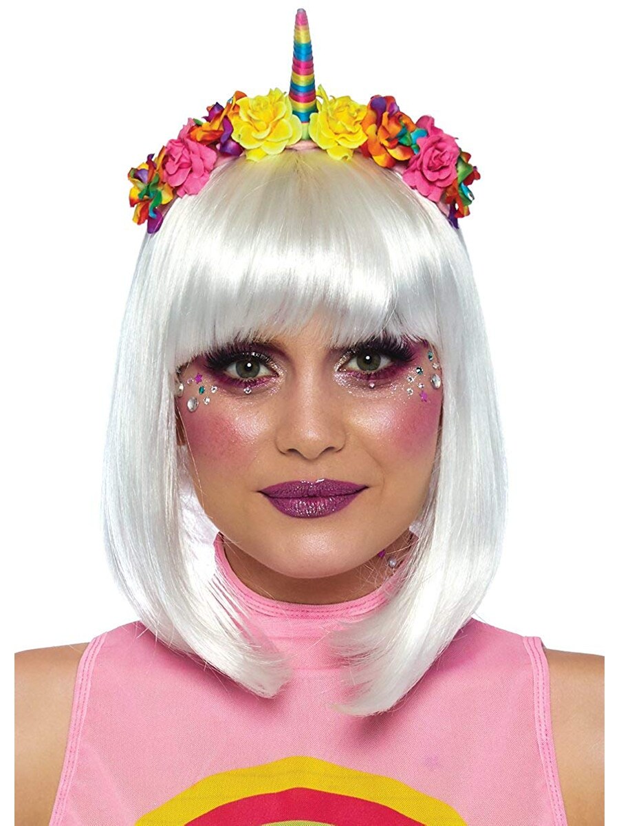 Rainbow Unicorn Flower Headband Costume Accessory