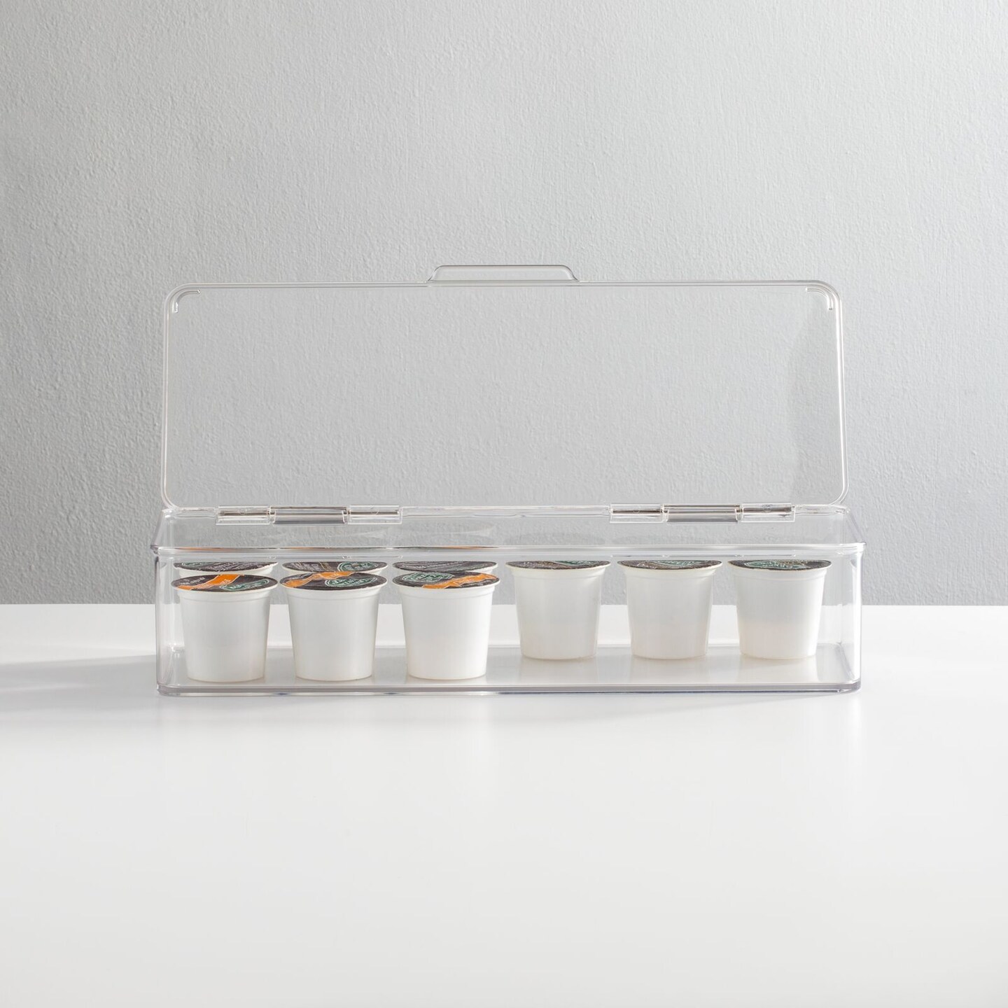 mDesign Plastic Kitchen Pantry/Fridge Storage Box with Hinged Lid