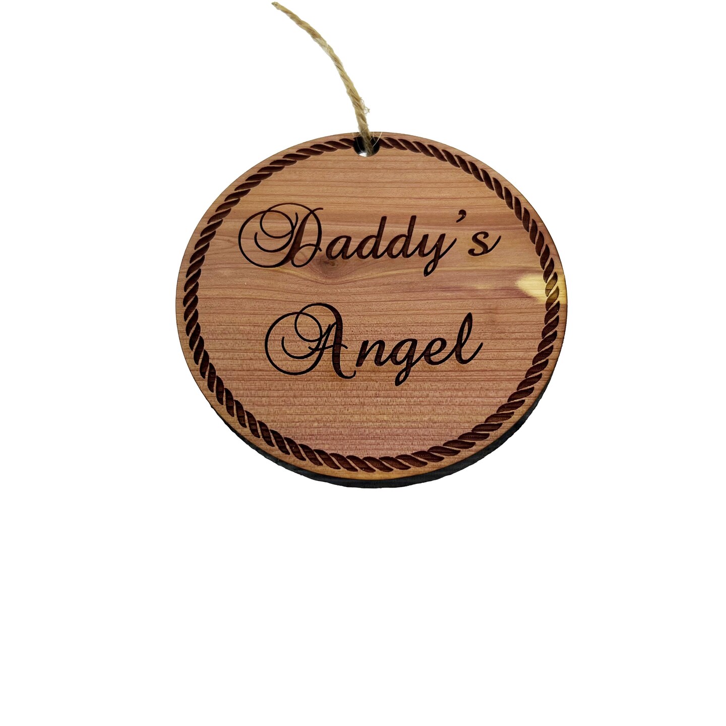 Daddys Angel - Cedar Ornament Daddys Angel - Cedar Ornament