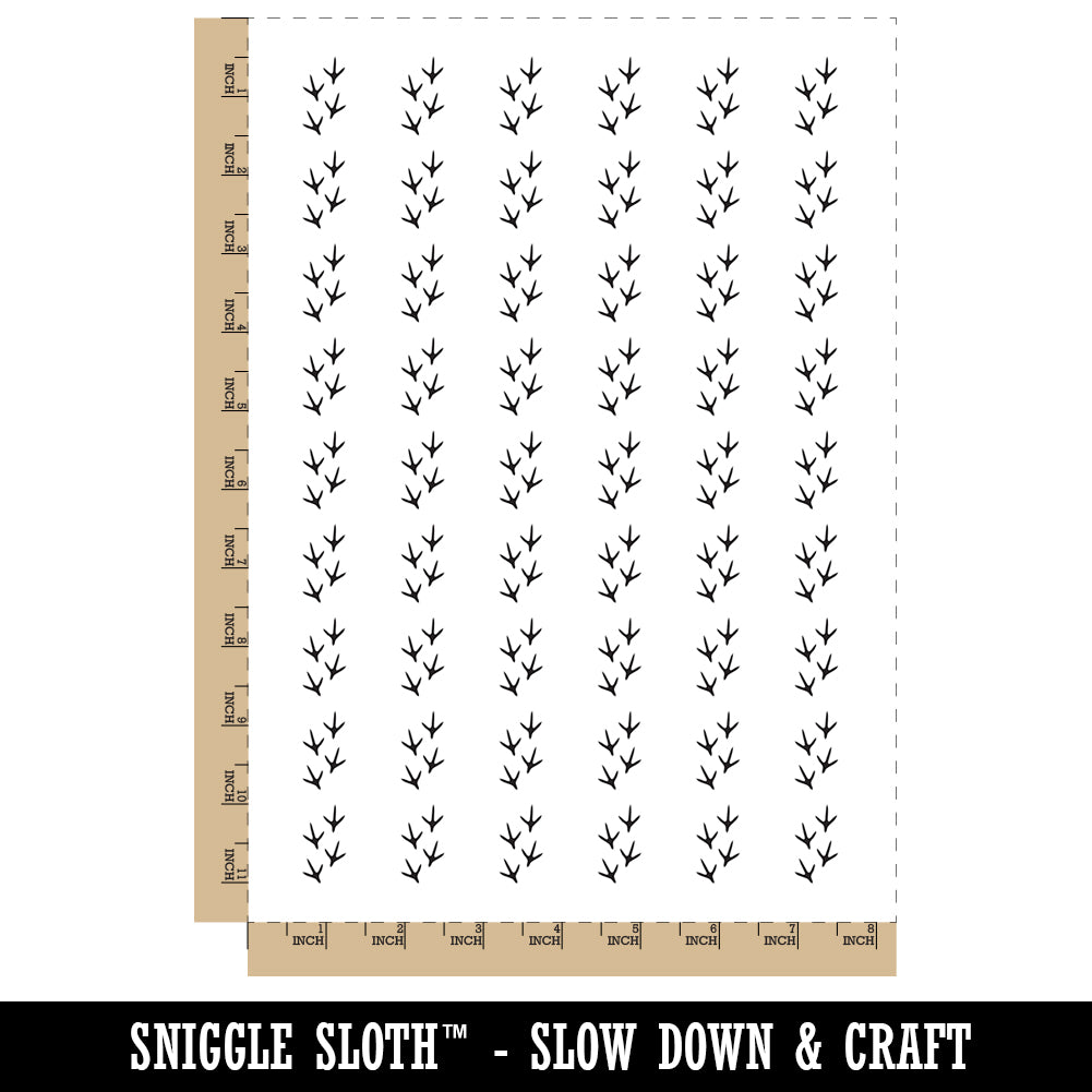 Chicken Footprints Tracks Temporary Tattoo Water Resistant Fake Body Art Set Collection (1 Sheet)