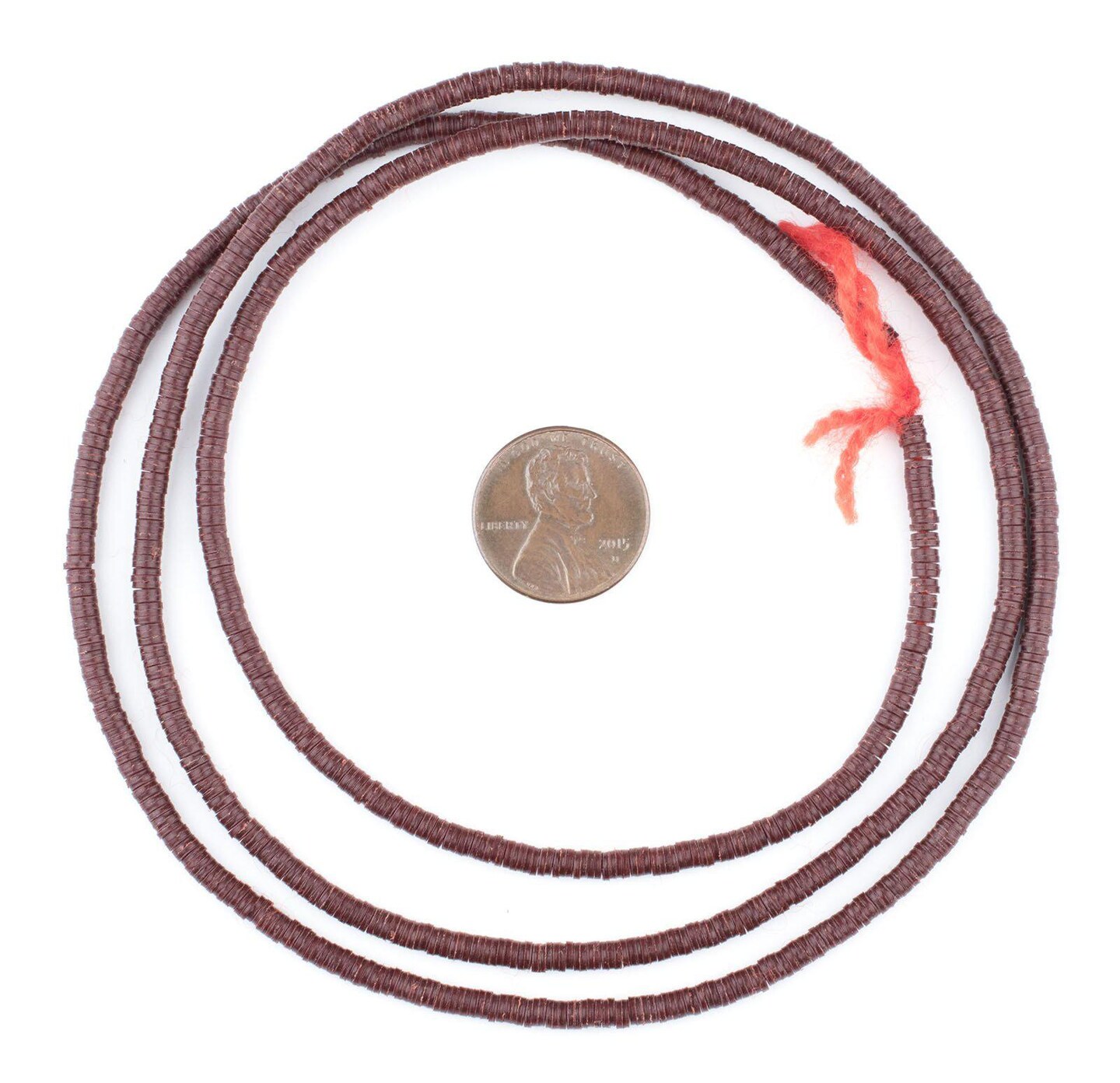 African Vinyl Beads, Ghana Vulcanite Crafts Supplies for DIY Jewelry Making, Necklaces, Bracelets (3mm, Maroon)