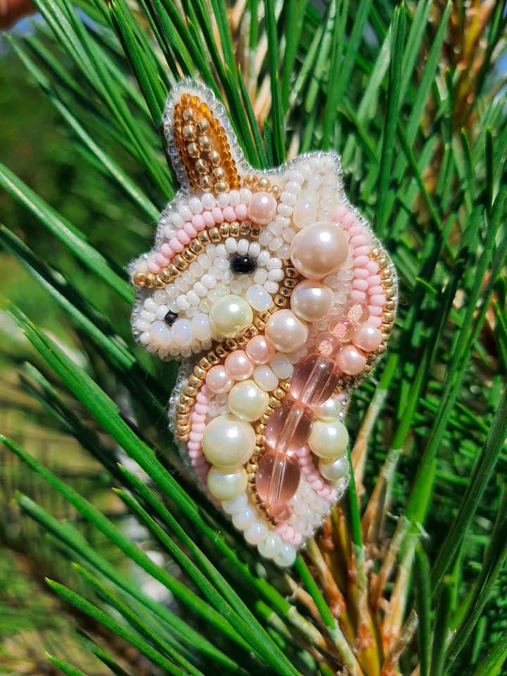 BP-244C Beadwork kit for creating brooch Crystal Art &#x22;Unicorn&#x22;