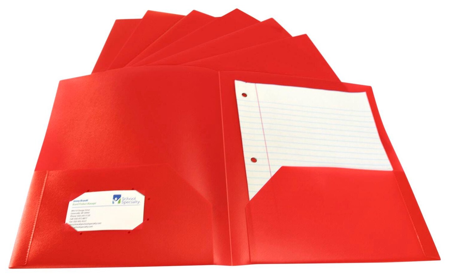 School Smart 2-Pocket Poly Folders, Pack of 25