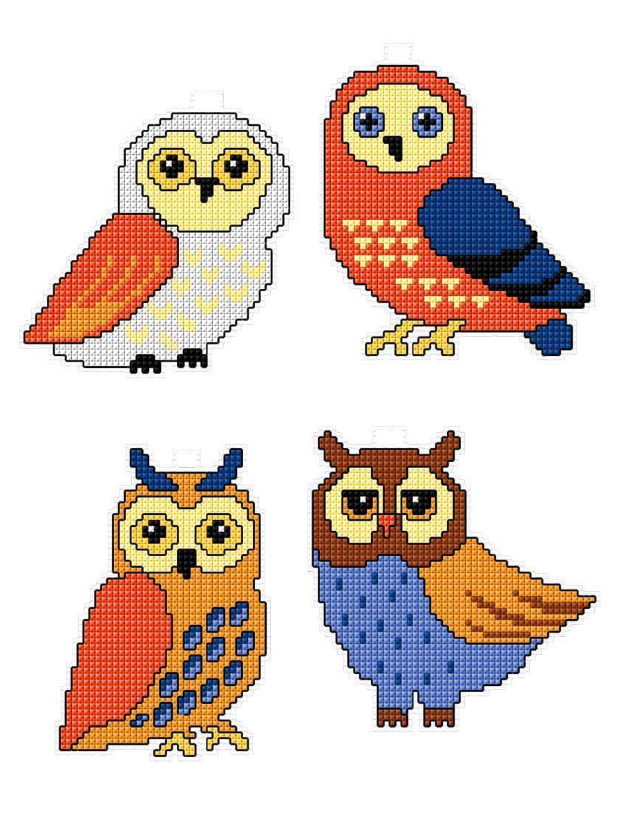 &#x22;Owls&#x22; Counted Cross-Stitch Kit