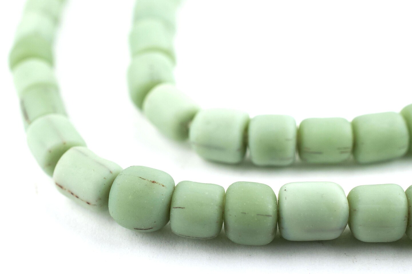 TheBeadChest Indonesian Glass Beads, Small Java Bali 4mm Spacers Jewelry Making Supplies for Necklaces, Bracelets, DIY Crafts (Pistachio Green)