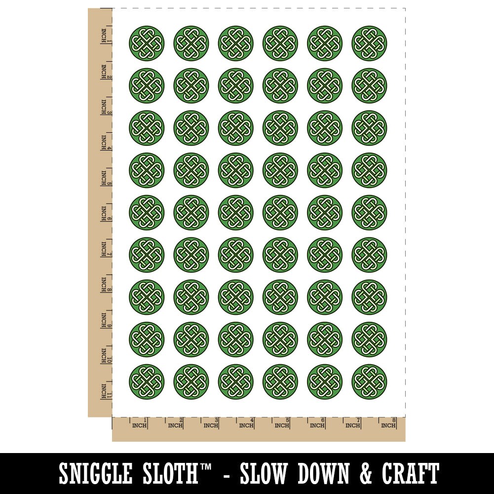 Celtic Shamrock Knot Outline Temporary Tattoo Water Resistant Fake Body Art Set Collection (1 Sheet)