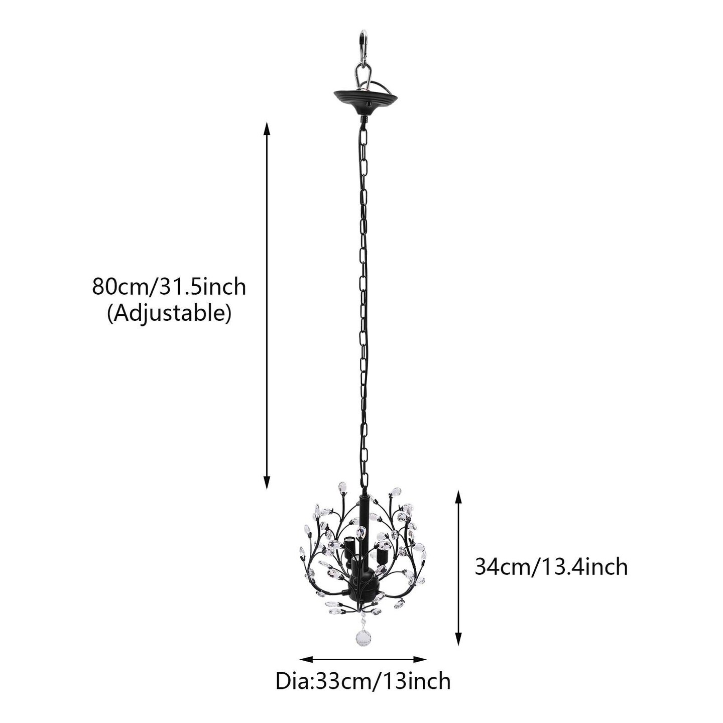 Kitcheniva Modern Crystal Chandelier Pendant Light Fixture