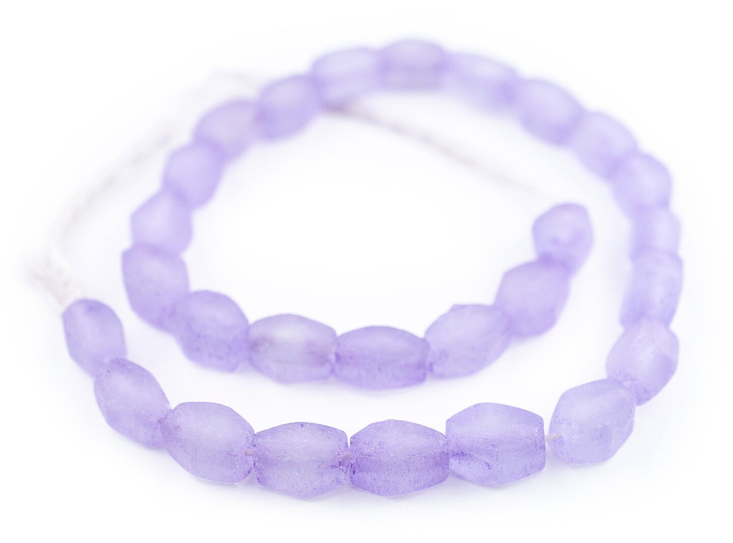 The Bead Chest Candied Purple Hexagon Java Recycled Glass Beads - Full Strand of Faceted Bottle Glass Beads | Approximately 29 Beads