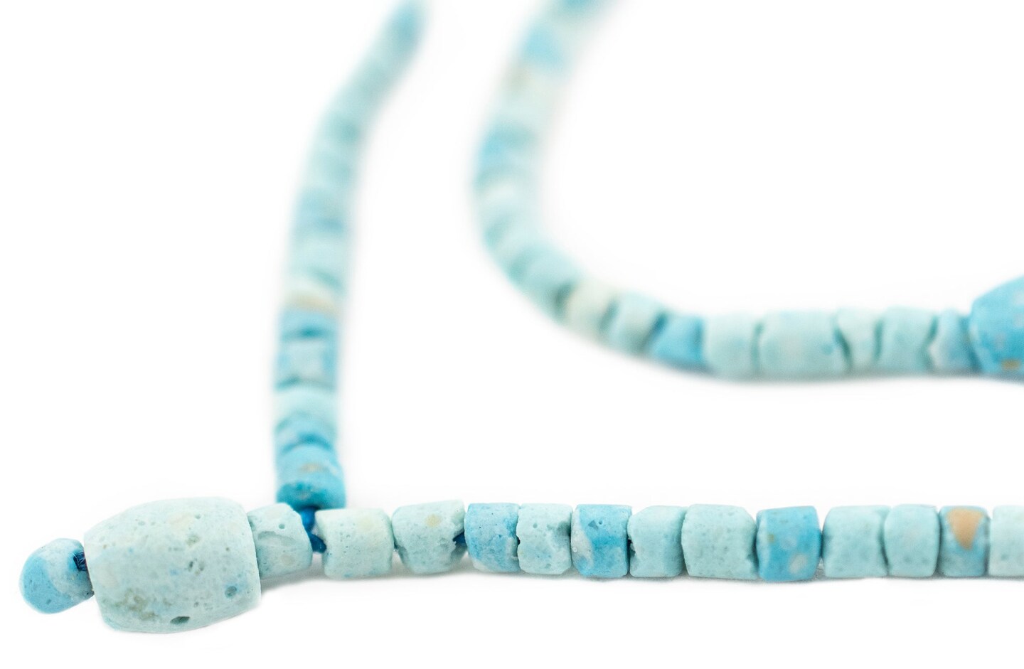 TheBeadChest Middle Eastern Turquoise Heishi Beads 4mm Afghanistan Blue Gemstone 18 Inch Strand
