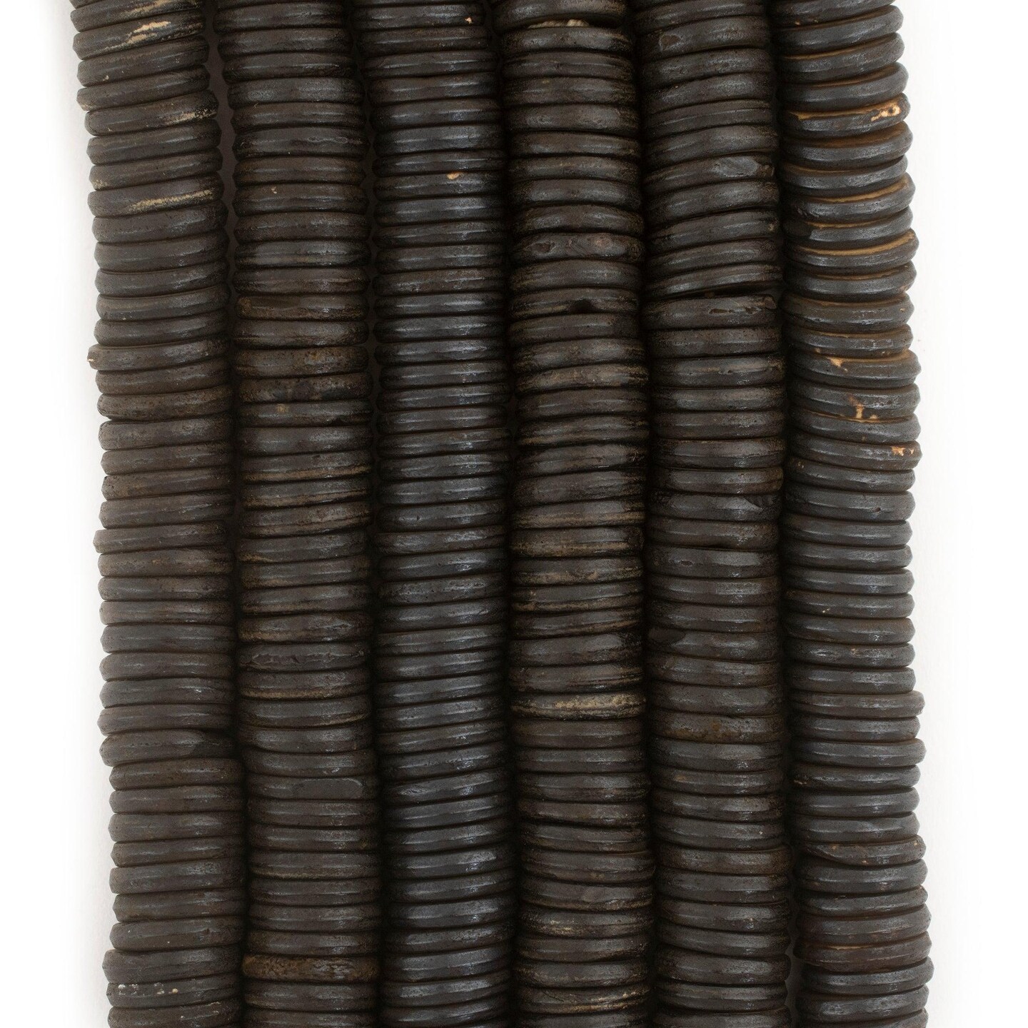 TheBeadChest Dark Brown Bone Button Beads 14mm Nepal Disk Large Hole 25 Inch Strand