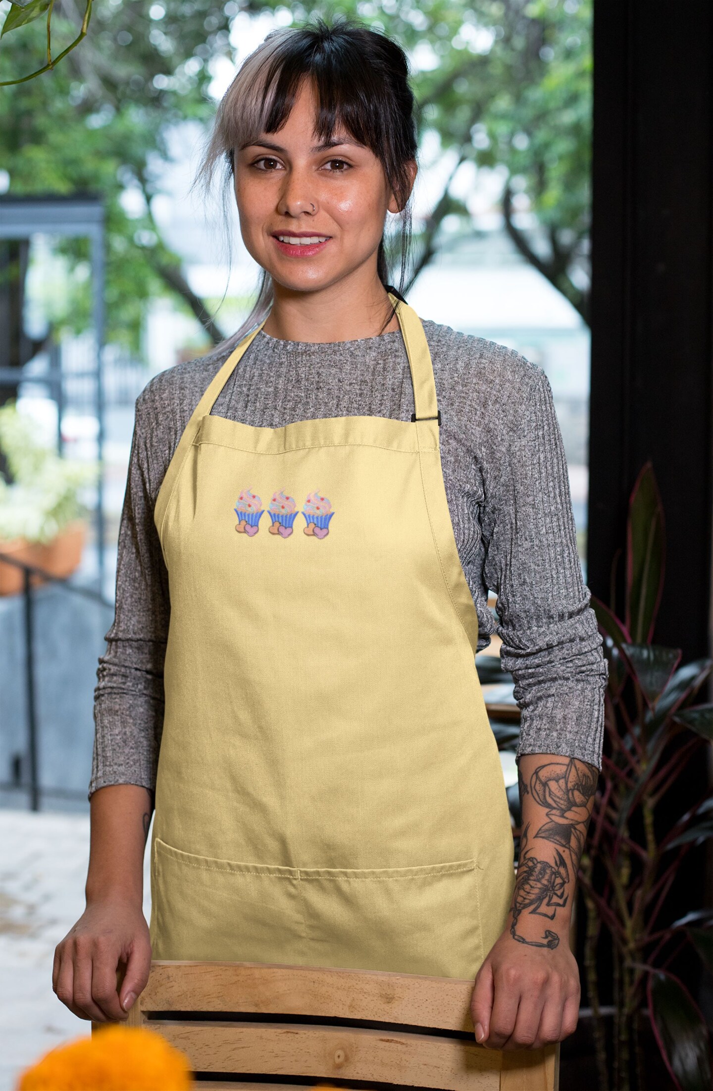 Cupcake with Sweethearts, Embroidered, Iron on Patch