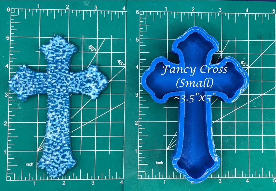 Fancy Cross - 5&#x22; - Silicone Freshie Mold