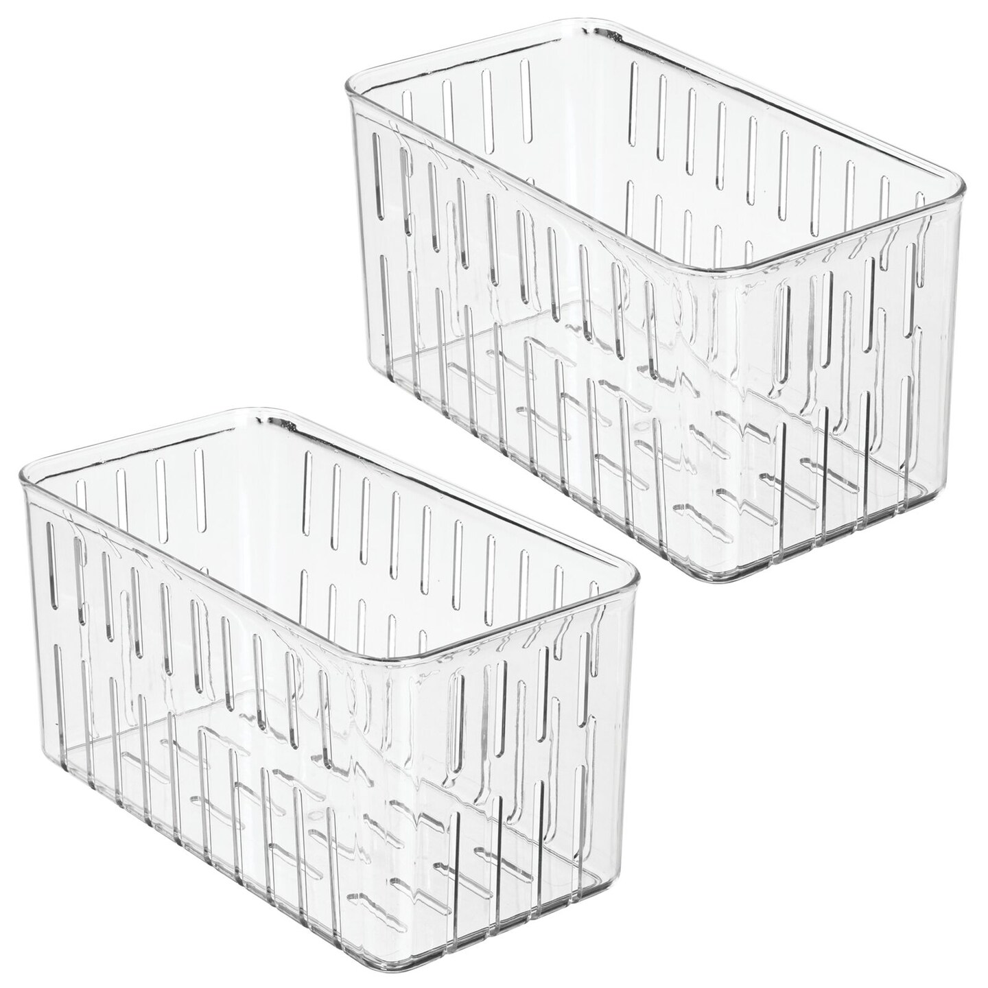 mDesign Plastic Food Cabinet Storage Organizer Container Bin
