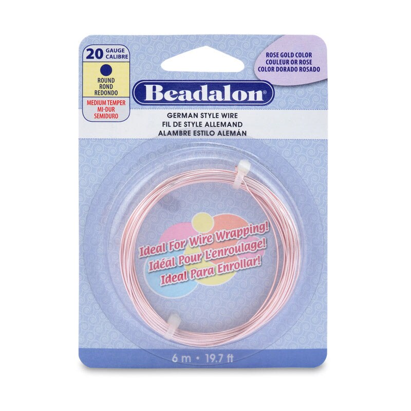 German Style Rose Gold Color Round Wire 20 Gauge
