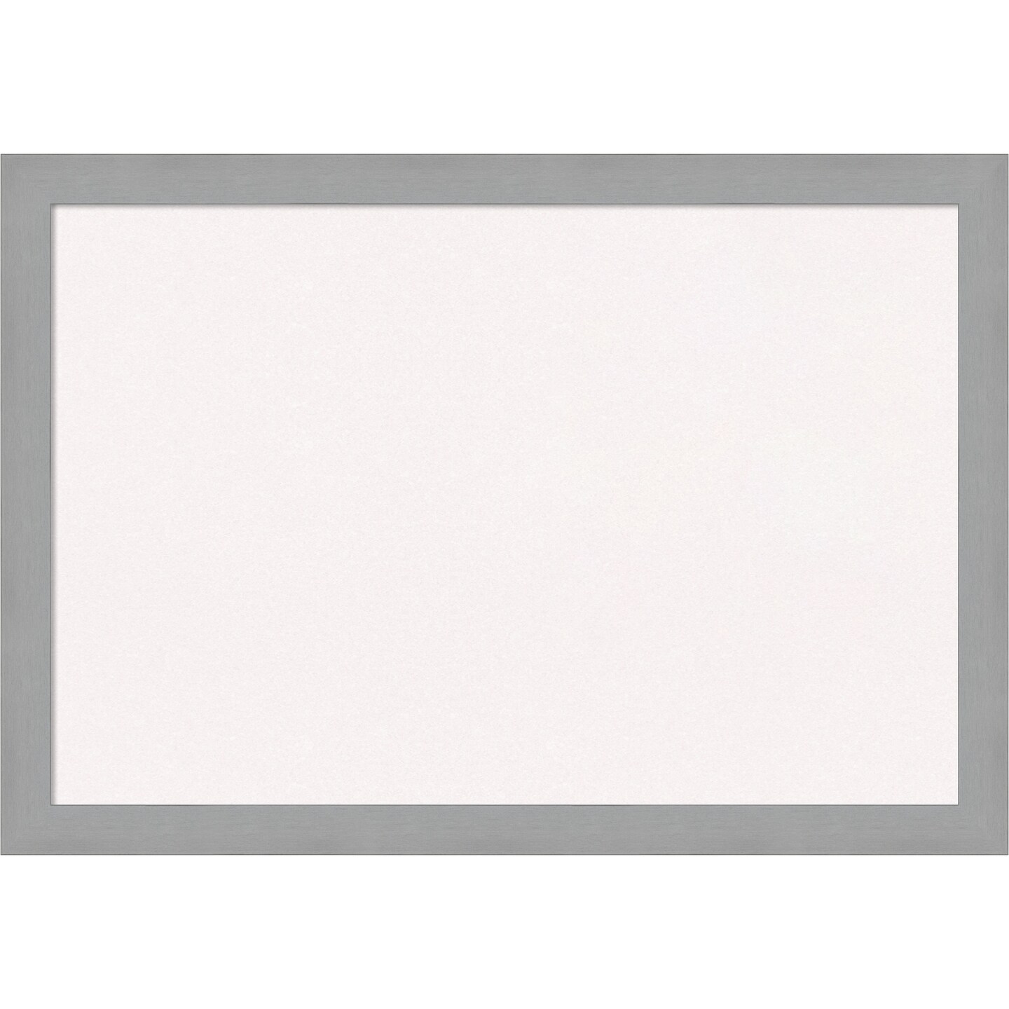 Brushed Framed Corkboard, White Cork