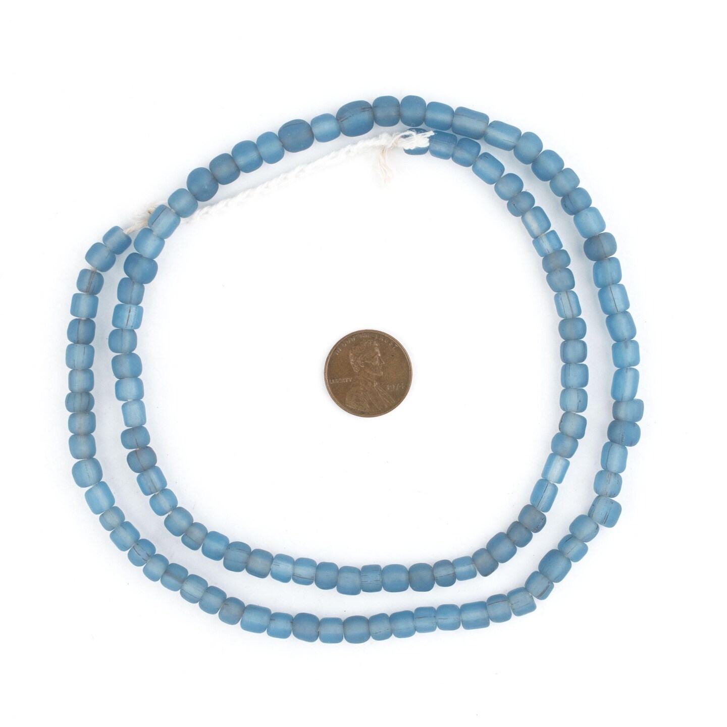 TheBeadChest Indonesian Glass Beads, Small Java Bali 4mm Spacers Jewelry Making Supplies for Necklaces, Bracelets, DIY Crafts (Light Blue)