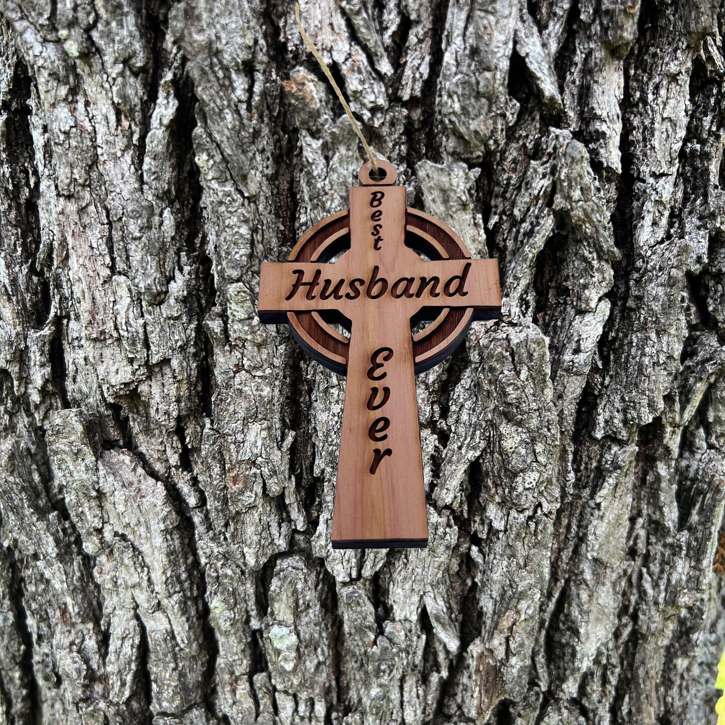 Best Husband Ever Celtic Cross - Cedar Ornament Best Husband Ever Celtic Cross - Cedar Ornament