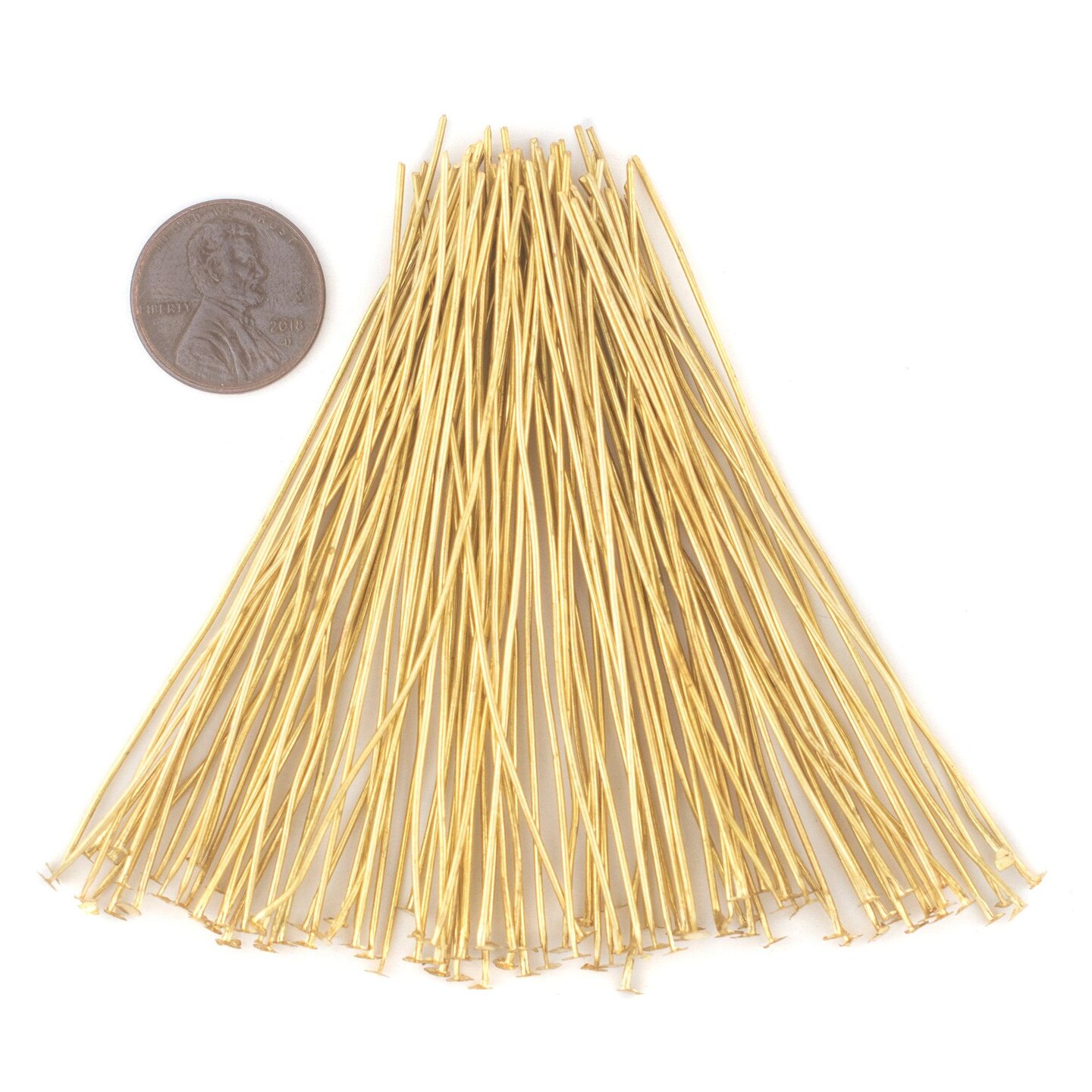 TheBeadChest Gold 21 Gauge 3 Inch Head Pins (Approx 100 pieces)