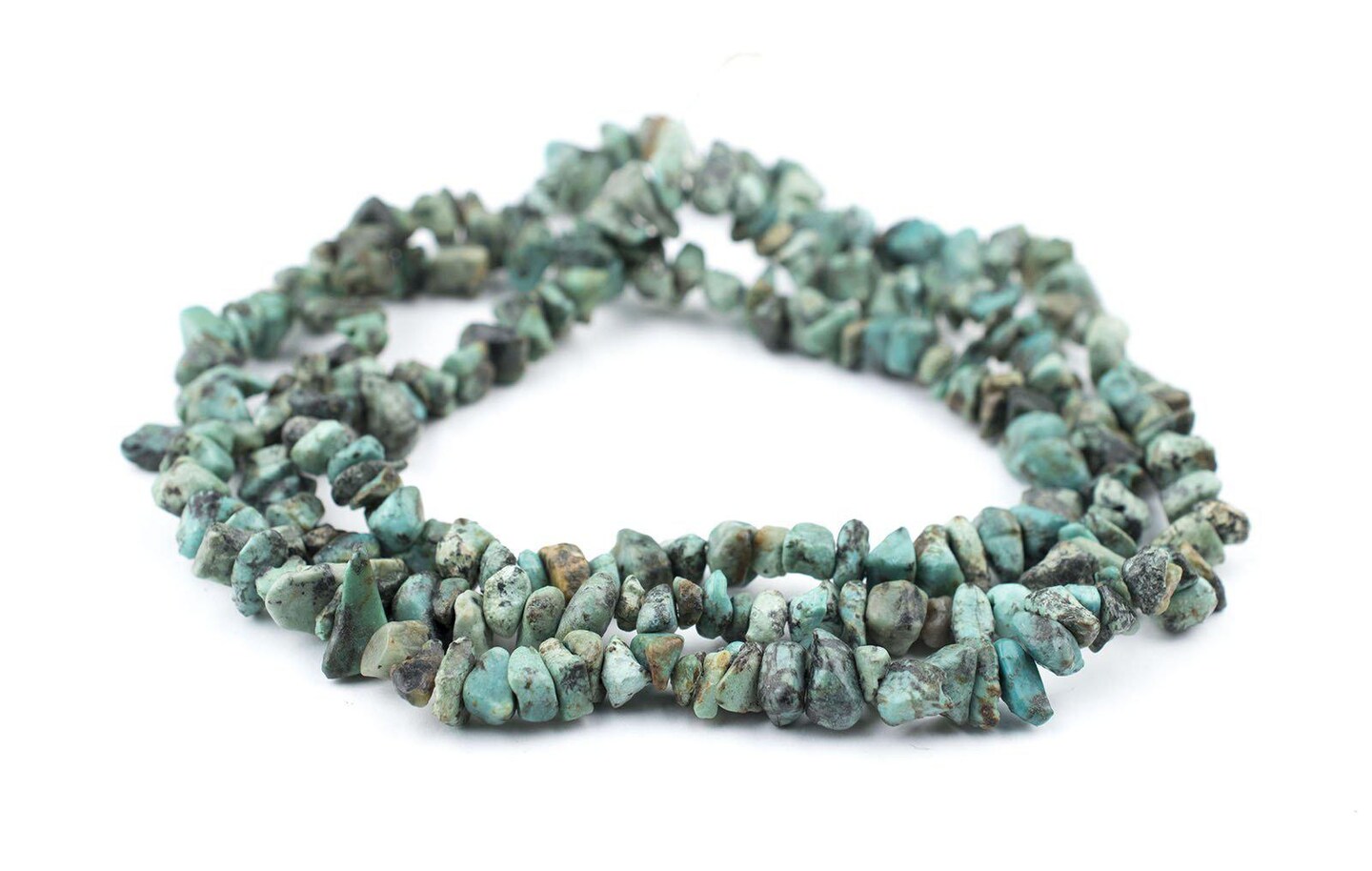 TheBeadChest African Turquoise Chip Beads Long Strand 8mm Green Chips Gemstone 34 Inch Strand