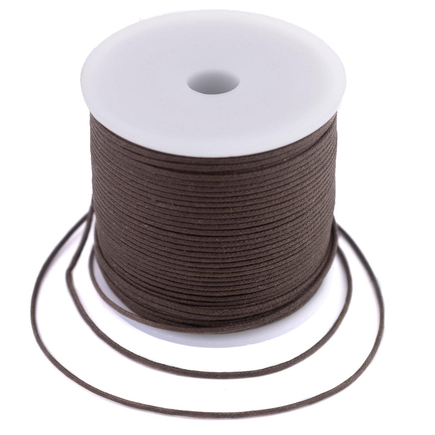 TheBeadChest 1.5mm Coffee Brown Waxed Cotton Cord (300ft)