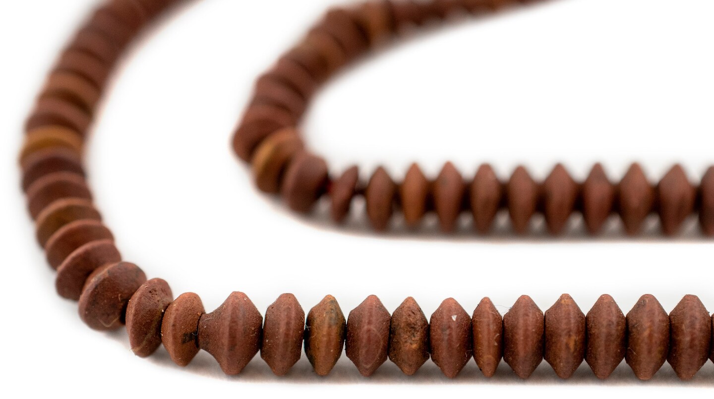 TheBeadChest Brown Jade Saucer Beads 5mm Afghanistan Gemstone 15 Inch Strand