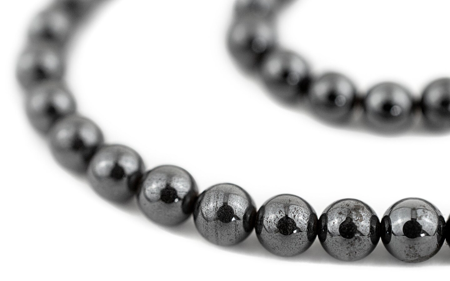 TheBeadChest Round Hematite Beads (6mm) Organic Gemstone