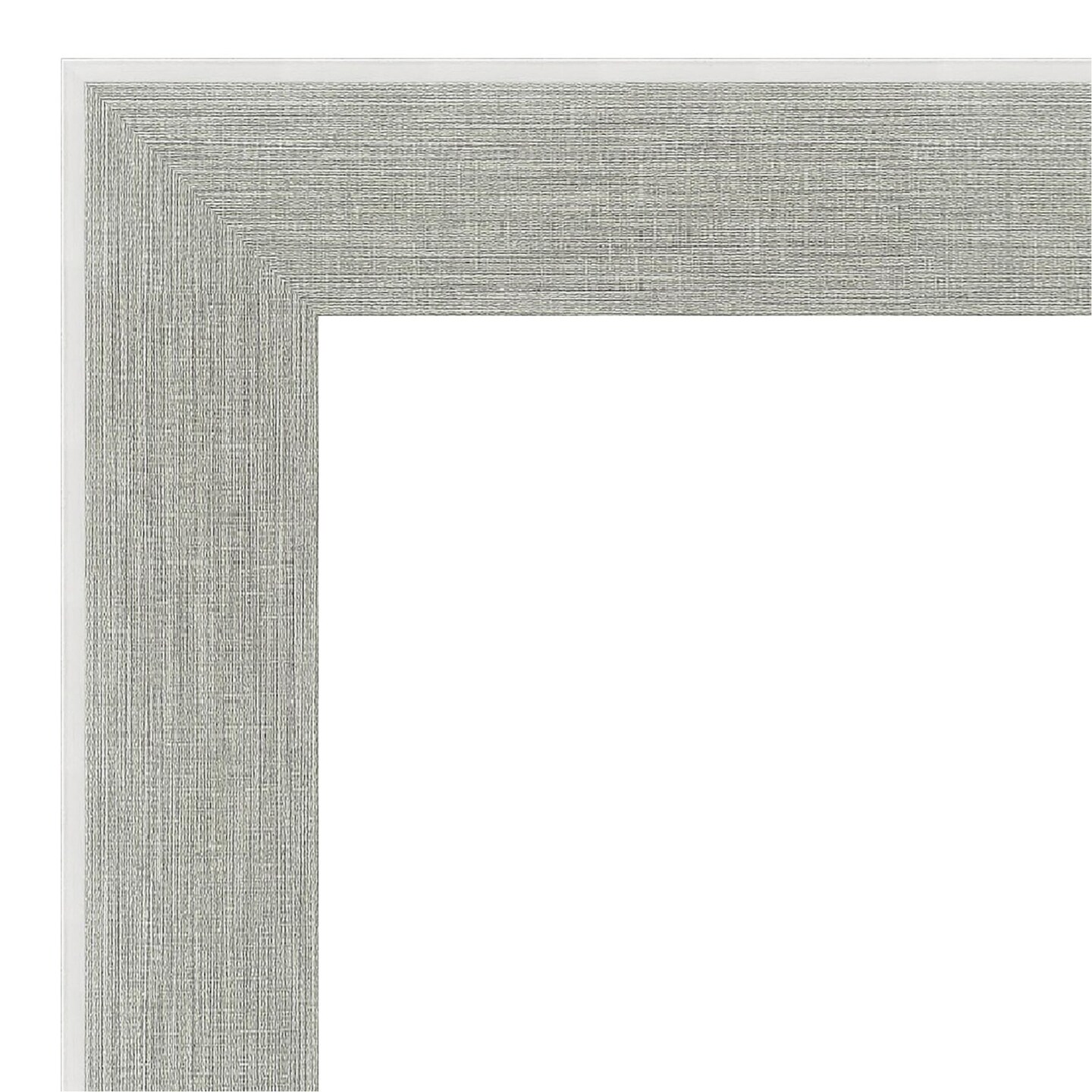 Glam Linen Grey Framed Corkboard, White Cork