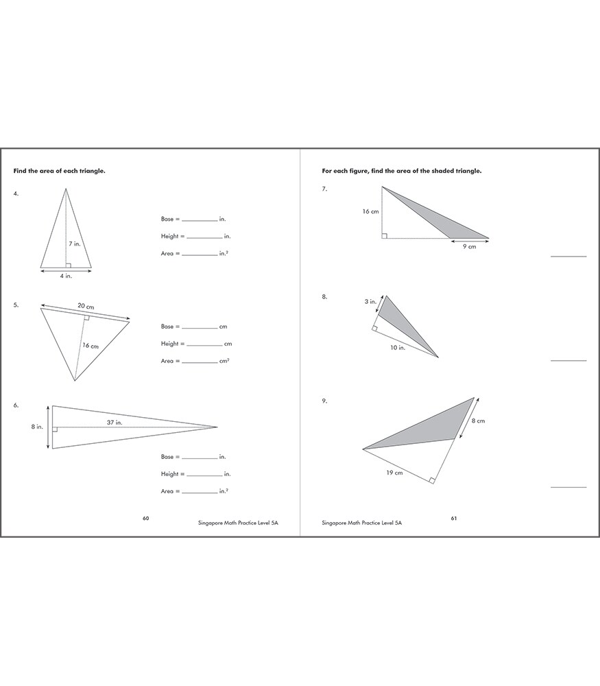 6th Grade Singapore Math Workbook, Level 5A Fractions, Addition, Subtraction, Division, Multiplication, and More Mathematics, Common Core Classroom or Homeschool Curriculum