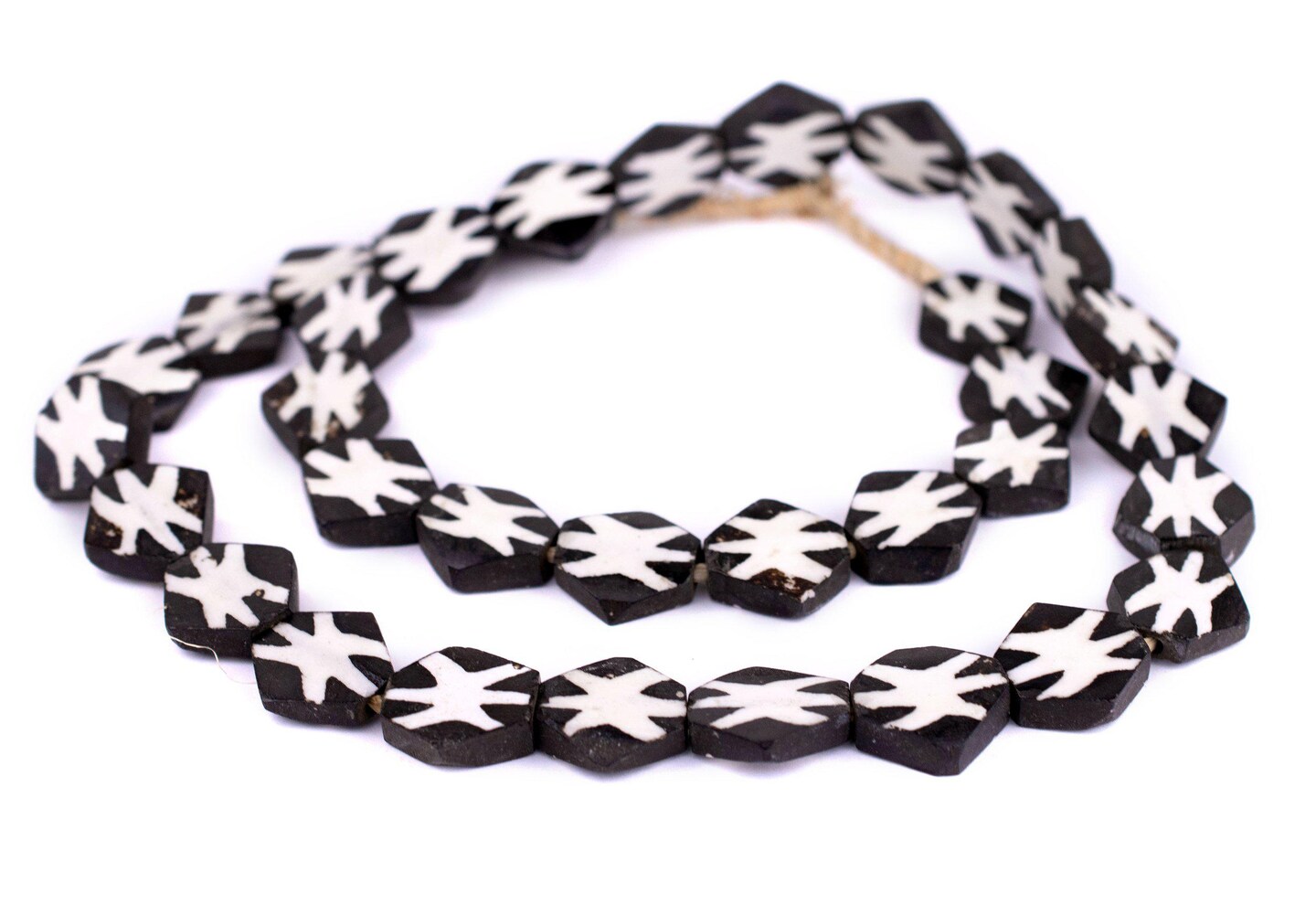 TheBeadChest Starfish Batik Bone Beads (Hexagon)