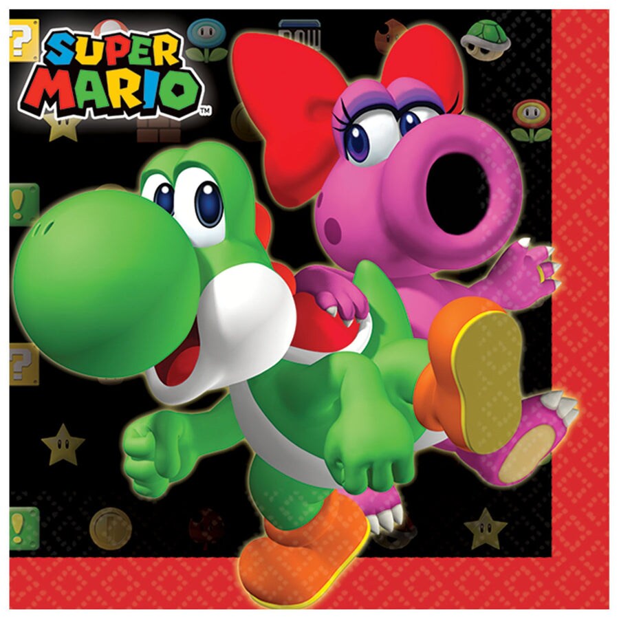 Super Mario Brothers Beverage Napkins, 16ct