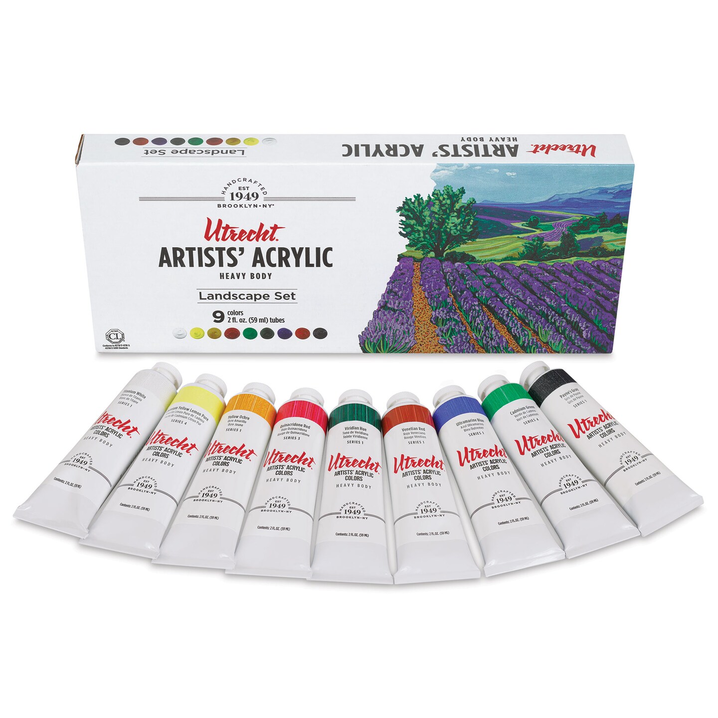 Utrecht Artists&#x27; Acrylic Paints - Landscape, Set of 9