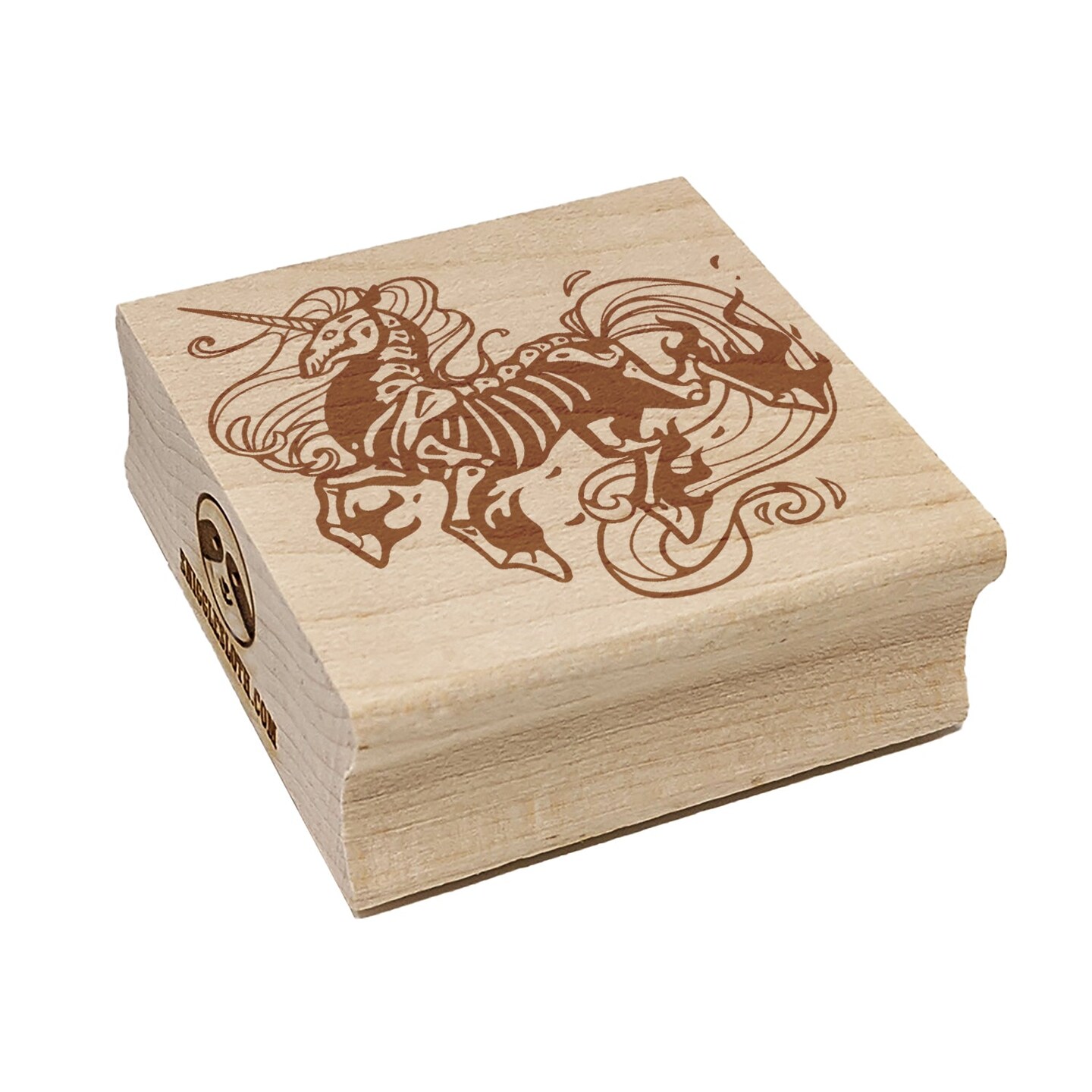 Skeletal Unicorn Horse Bones Skeleton Square Rubber Stamp for Stamping Crafting