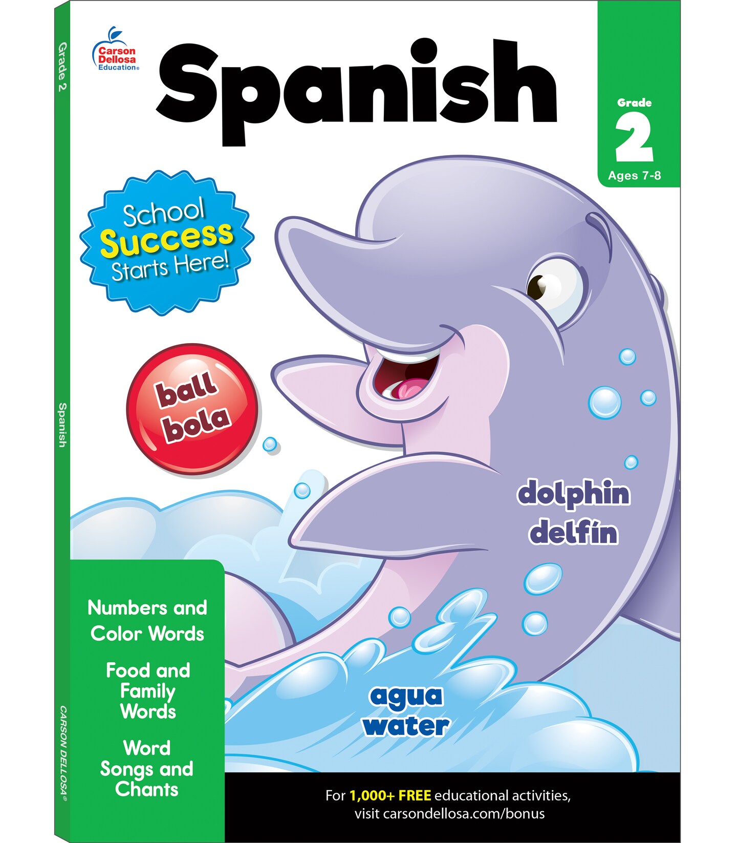 Carson Dellosa Spanish, Grade 2 Workbook