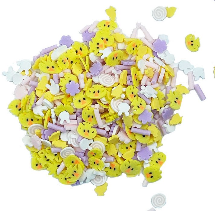 Buttons Galore and More Sprinkletz - Tiny Polymer Clay Embellishments - Easter Bundle 48 grams
