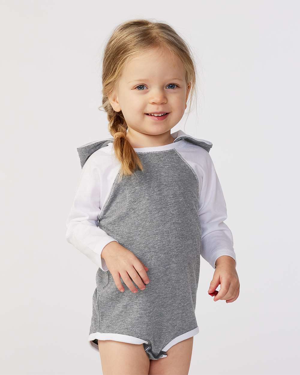 Rabbit Skins&#xAE; Hooded Long Sleeve Bodysuit with Ears