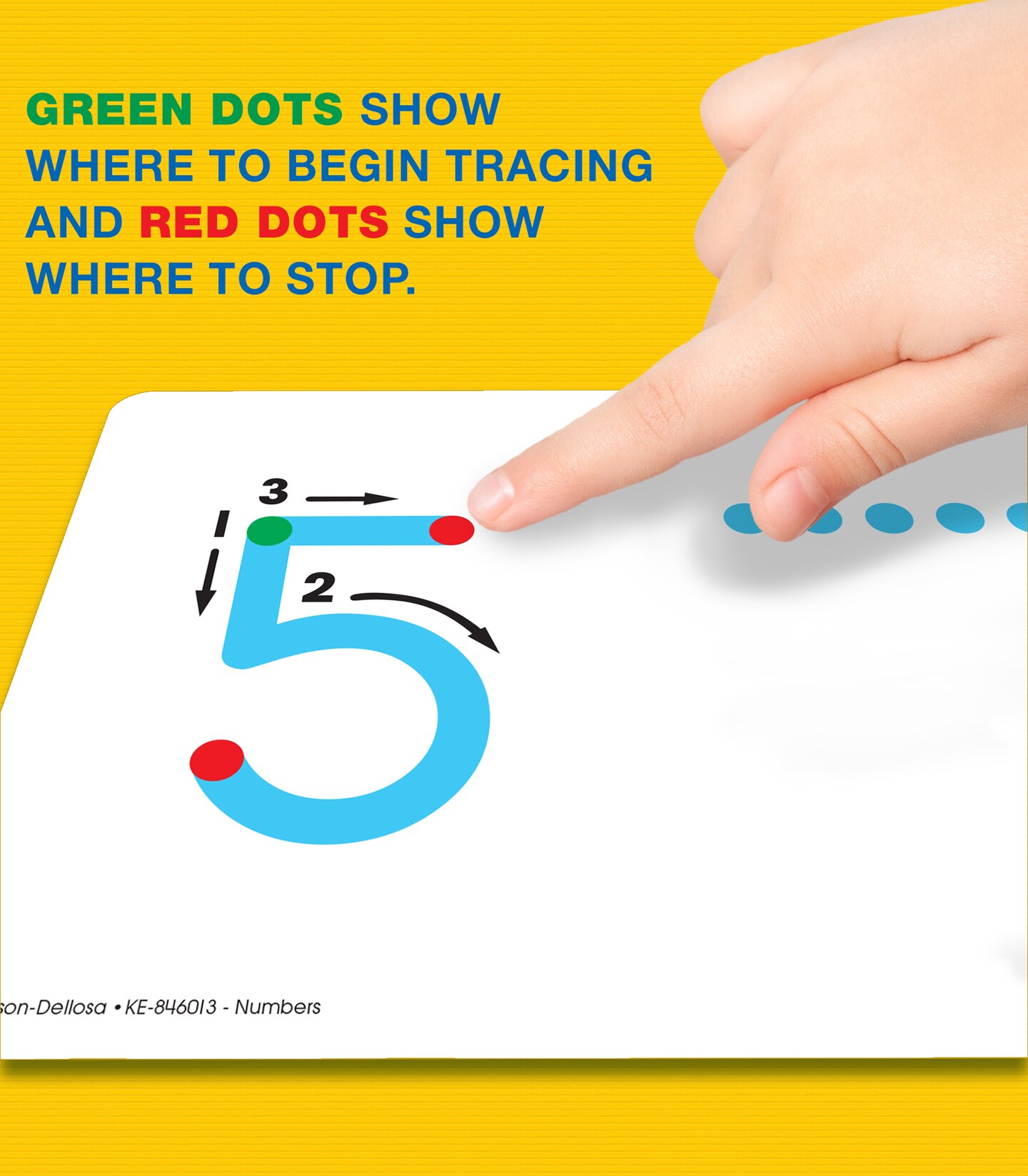 Key Education Textured Touch and Trace Math Flash Cards, Numbers 0 Through 30 Tracing Pad Flashcards for Toddlers, Preschool and Kindergarten Learning Activities