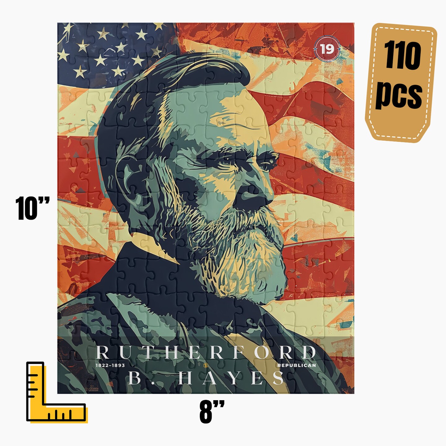 Rutherford B. Hayes Jigsaw Puzzle, Family Game, Holiday Gift | S5 product 2
