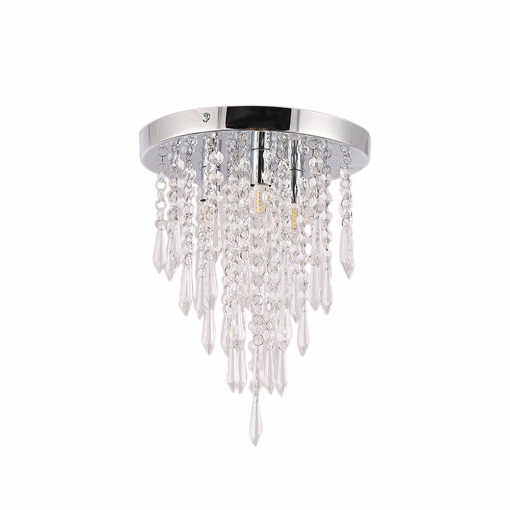 Kitcheniva Modern Crystal Flush Mount Pendant Lamp Chandelier