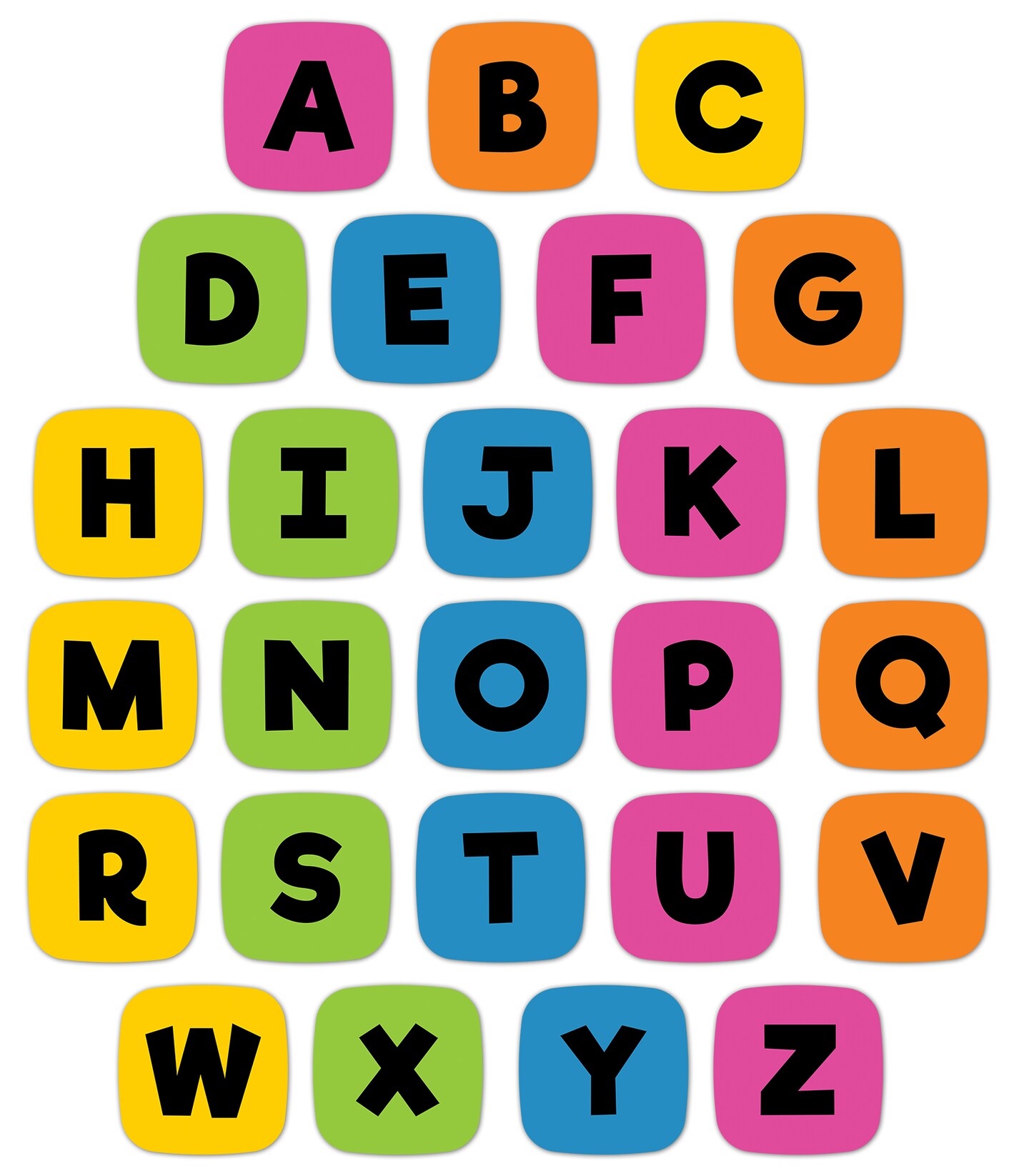Carson Dellosa 26-Piece Dry Erase Alphabet Edu-Clings Set, 3.5" Silicone abc Letter Manipulatives, Kindergarten and Preschool Learning Activities and Phonics Games