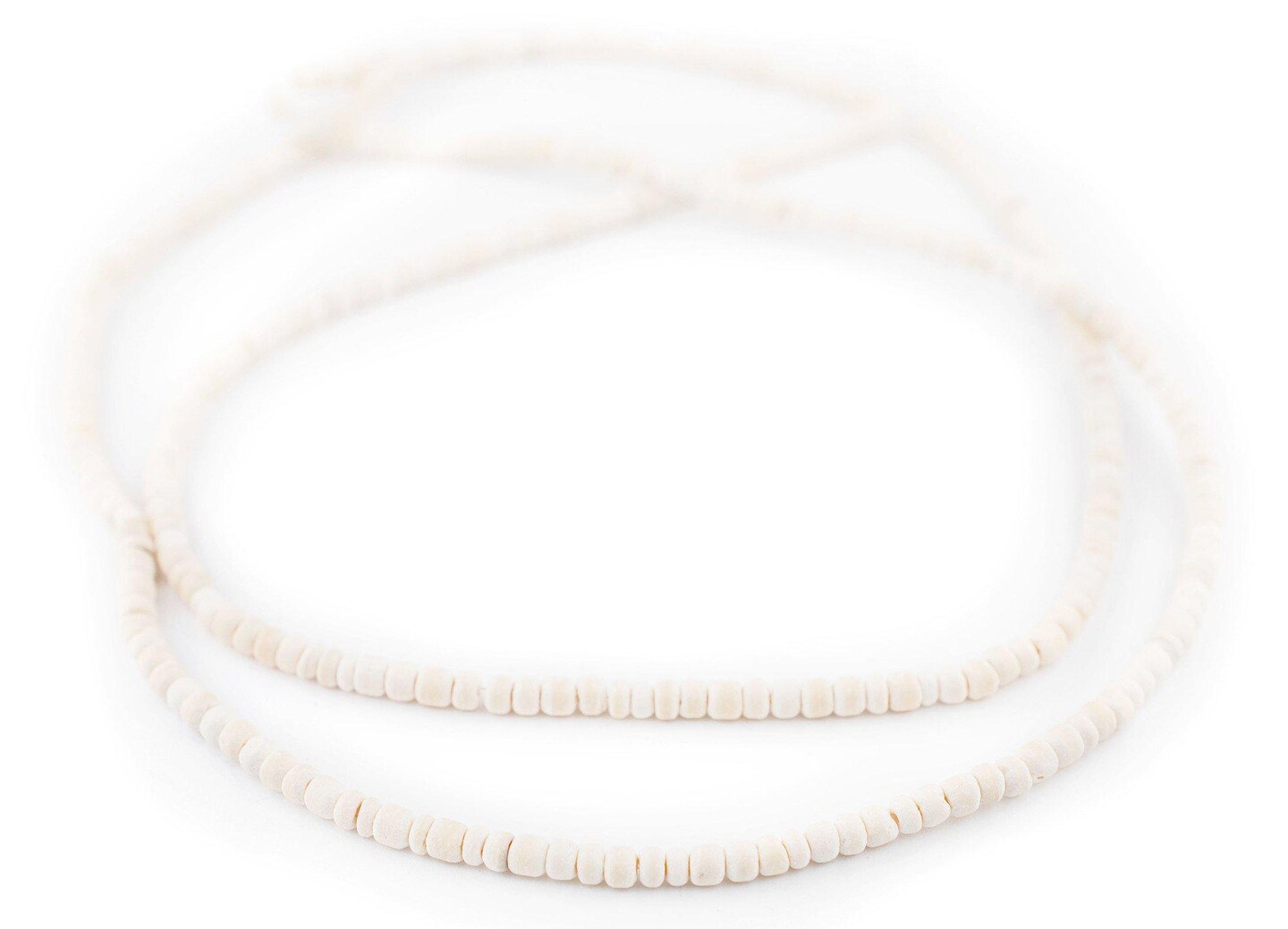 TheBeadChest White Natural Coconut Beads (4mm)