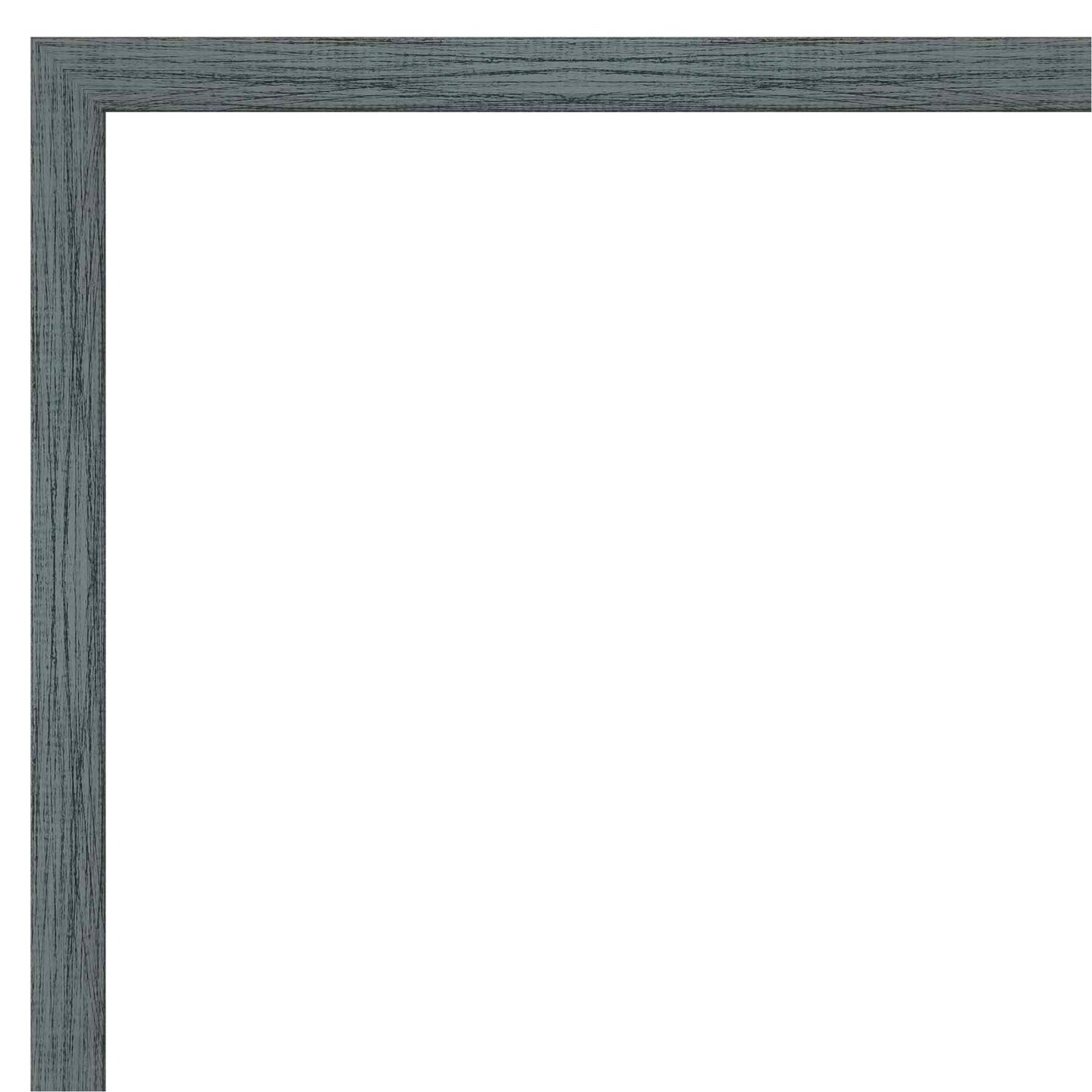 Dixie Blue Grey Rustic Narrow Wood Framed Magnetic Board