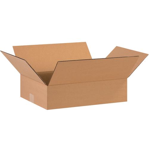 MyBoxSupply 16 x 12 x 4&#x22; Flat Corrugated Boxes, 25 Per Bundle