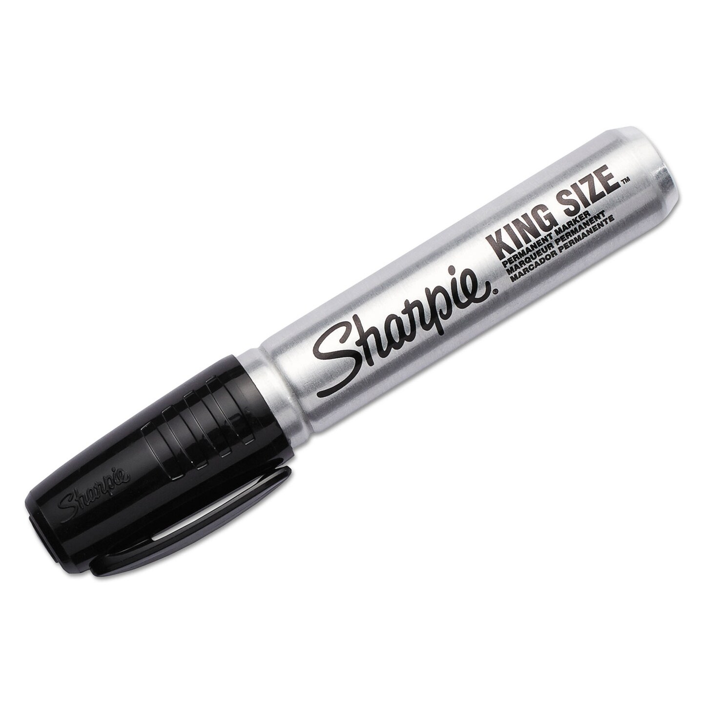 Sharpie King Size Permanent Markers, Black, 4/Pack