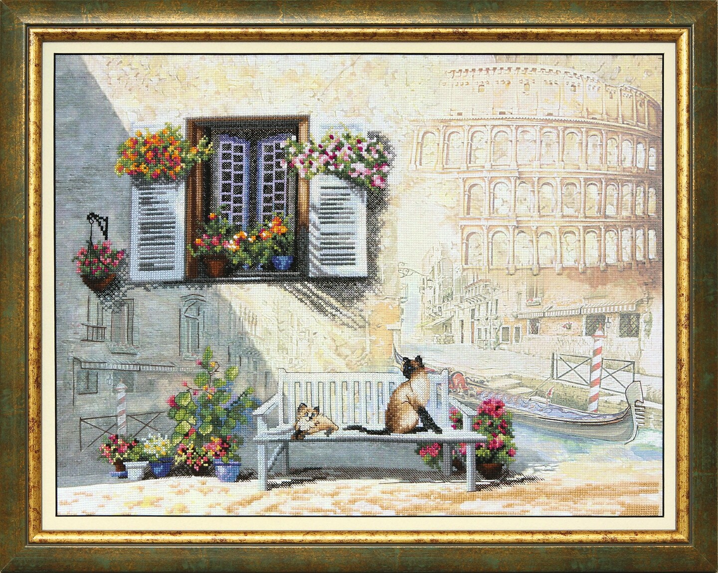 BT-521C Embellished stitch kit Crystal Art &#x22;Journey along Italy&#x22;