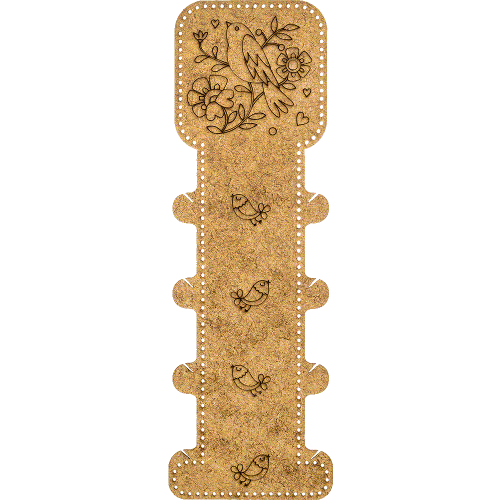 Blank for embroidery with thread on wood